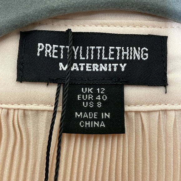 NWT Maternity Shirt Cream Crepes Style Long Sleeves Size 8 - Picture 6 of 6